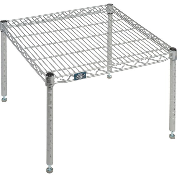 Nexel Nexelate Silver Epoxy Wire Dunnage Rack, 24W x 24D x 14H P2424EP - main